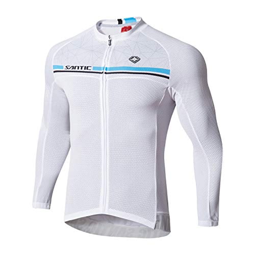 Santic Mens Long Sleeve Bicycle Cycling Jersey Pockets Full Zipper Bike Biking Shirts Santic Mens Long Sleeve Bicycle Cycling Jersey Pockets Full Zipper Bike Biking Shirts
